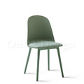北歐 簡約 咖啡廳椅 餐椅 餐廳椅 尼莫 塑料 皮革 軟墊椅-綠