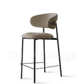 LOFT 法式 復古 工業風 鐵 酒吧 咖啡廳 兩種座高 吧椅 航特 吧台椅 -卡其皮