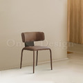 LOFT 法式 現代 極簡 鐵 咖啡廳 皮革 凱亞 咖啡皮 餐椅_1