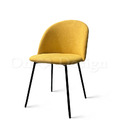 北歐 小清新 普普風格 可愛 休閒椅 莎莉 鐵腳 餐椅-芥末黃