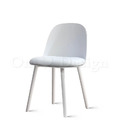 北歐 簡約 咖啡廳椅 餐椅 餐廳椅 芽間 塑料 皮革 軟墊椅-白