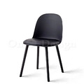 北歐 簡約 咖啡廳椅 餐椅 餐廳椅 芽間 塑料 皮革 軟墊椅-黑