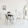 北歐 簡約 咖啡廳椅 餐椅 餐廳椅 芽間 塑料 皮革 軟墊椅-黑_4