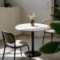 北歐 咖啡桌 三種尺寸 餐桌 岩板 MOKA 圓形 大理石紋岩板 圓桌 -80 CM_2