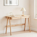 北歐 極簡 簡約 風格 實木 A字腳 餐桌 原木色 書桌 - 100CM_1