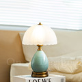 美式 復古 典雅 懷舊 台燈 桌燈 諾拉 陶瓷 桌燈-蒂芬妮綠_3