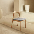 經典 餐廳 芬蘭極簡風 可堆疊 埃斯特 實木 餐椅 -原木/灰色皮_1