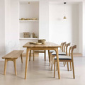 經典 餐廳 芬蘭極簡風 可堆疊 埃斯特 實木 餐椅 -原木/灰色皮_2