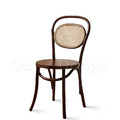 北歐風 經典 籐面 櫸木法式 餐廳椅 實木 10號 木面 餐椅-深胡桃木色