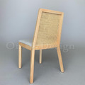 北歐實木 扶手 餐椅 餐廳椅 藤編椅靠背 宮本 藤 實木餐椅 -灰皮_5