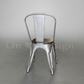 法國復古LOFT工業風tolix a chair 經典鐵椅 餐椅 帶榆木 木版-銀_6