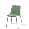 北歐風 小清新 輕工業風 多彩 普普風格 千層 軟墊 靠背 餐椅 綠色