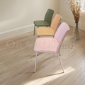 北歐風 小清新 輕工業風 多彩 普普風格 千層 軟墊 靠背 餐椅 粉色_5