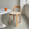 北歐 經典 極簡 餐廳 設計師款 實木 芮伊 餐椅 櫻桃木色 /咖皮_3