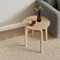 北歐風格 小清新 客廳 咖啡桌 和風 日式 圓形 格爾 小茶几 邊几 洗白木色_4