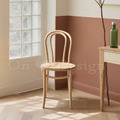 北歐風 經典 藤面 法式 餐廳椅 櫸木 18號 木座板 餐椅- 原木色_2