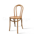 北歐風 經典 藤面 法式 餐廳椅 櫸木 18號 木座板 餐椅- 櫻桃木色