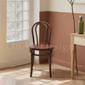 北歐風 經典 藤面 法式 餐廳椅 櫸木 18號 木座板 餐椅- 胡桃木色_4