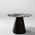 美式 客廳 咖啡桌 邊几 大理石紋 岩板 御史 寶格麗黑 茶几-60CM_5