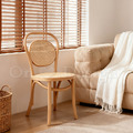 北歐風 經典 藤面 櫸木法式 餐廳椅 實木 10號 藤面椅墊 餐椅-原木色_2