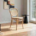 北歐風 經典 藤面 櫸木法式 餐廳椅 實木 10號 藤面椅墊 餐椅-原木色_1