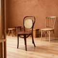 北歐風 經典 彎木 櫸木法式 餐廳椅 實木 10號 木面 餐椅-胡桃木色_1