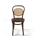 北歐風 經典 彎木 櫸木法式 餐廳椅 實木 10號 木面 餐椅-胡桃木色