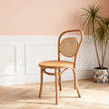 北歐風 經典 彎木 櫸木法式 餐廳椅 實木 10號 木面 餐椅-櫻桃木色_2