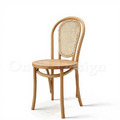 北歐風 經典 櫸木法式 餐廳椅 實木 藤靠背 18號 木面 餐椅-原木色