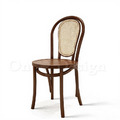 北歐風 經典 櫸木法式 餐廳椅 實木 藤靠背 18號 木面 餐椅-胡桃木色