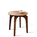 北歐風格 小清新 客廳 咖啡桌 和風 日式 圓形 格爾 小茶几 邊几 胡桃木色