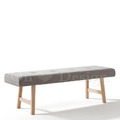 日式 北歐風 輕工業風 復古 簡約 實木 洗白木色 灰色日式 軟墊 長凳 - 160CM