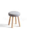 日式 北歐風 輕工業風 復古 簡約 實木 小圓日式 矮凳-灰色