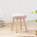 日式 北歐風 輕工業風 復古 簡約 實木 小圓日式 矮凳-粉色_1