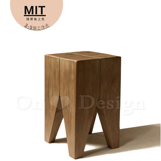 MIT 北歐 極簡 全實木 走廊凳 牙齒凳 牙凳 -仿舊木色