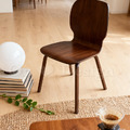 日式 極簡 設計款 曲木板 餐椅 餐廳椅 咖啡廳椅 禾木 餐椅-胡桃色_3