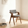 北歐 小清新 簡約 實木 餐椅 餐廳椅 希洛 胡桃木色扶手 餐椅-灰色_3
