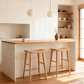 北歐 簡約 風格 LOFT 風格家具 餐廳桌 莫尼 中島 吧凳 -洗白木色_1