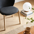 北歐極簡 設計款 小清新 餐椅 實木 餐廳椅 日式 波力 餐椅 洗白木色-深灰_4