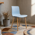 特價-北歐設計 風格家具 實木腳 哈爾木椅 WOOD 餐椅 - 藍_1