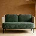 LUXURY 美式 極簡 奢華風 單人 威尼斯 雙色 沙發椅-綠色_2