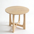 現貨出貨🔥北歐風格 小清新 客廳 咖啡桌 和風 日式 圓形 十字 小茶几 邊几 洗白木色_7