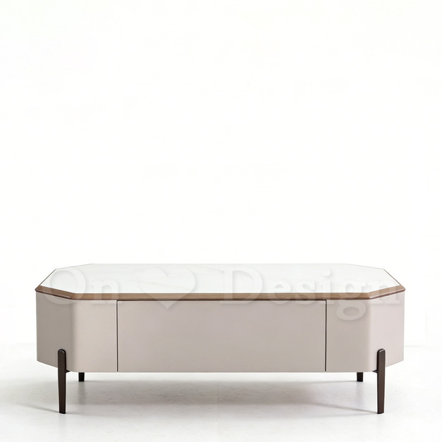 現貨出貨🔥 免運🔥 奢華風 美式 咖啡桌 莫克爾 大理石紋 玻璃 帶抽屜 茶几-130 CM