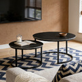 現貨出貨🔥美式 大理石紋 岩板 勞倫黑 兩件式 茶几 - &Oslash; 70CM_1