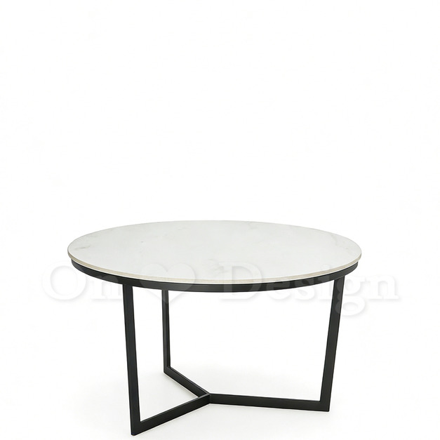 現貨出貨🔥美式 咖啡桌 客廳茶几 艾菲爾 大理石紋&nbsp;茶几 - &Oslash;80&nbsp;CM