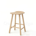 現貨🔥北歐 極簡 小清新 風格 中島吧檯椅 橡膠實木 布蕾吧檯椅 - 洗白木色