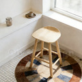 現貨🔥北歐 極簡 小清新 風格 中島吧檯椅 橡膠實木 布蕾吧檯椅 - 洗白木色_1
