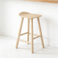 現貨🔥北歐 極簡 小清新 風格 中島吧檯椅 橡膠實木 布蕾吧檯椅 - 洗白木色_3