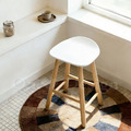 現貨🔥北歐 極簡 小清新 風格 中島吧檯椅 橡膠實木 布蕾吧檯椅 - 白_1