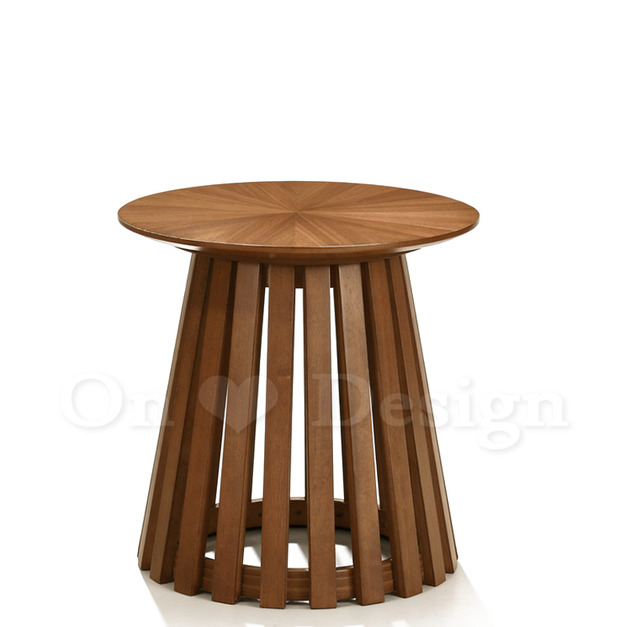 現貨🔥美式 客廳 咖啡桌 普普風 放射狀 木紋 拓璞 邊桌 邊几-51CM